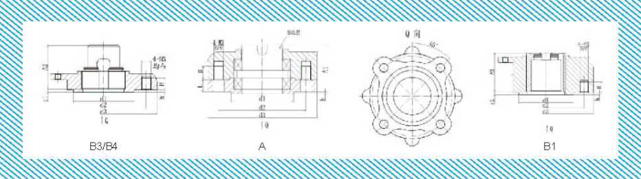 VQ003~VQ060型電動(dòng)執(zhí)行器輸出端連接法蘭